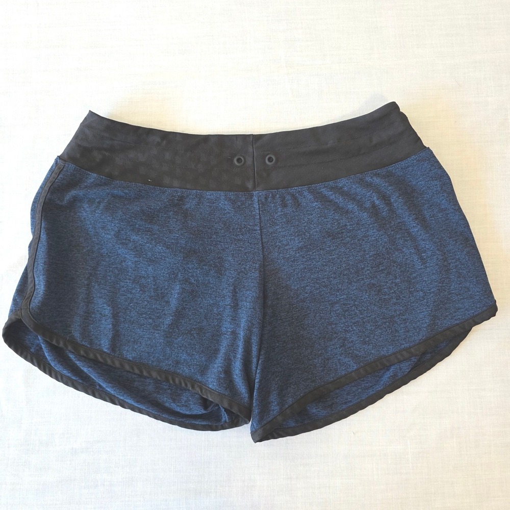 Rabbit EZ Shorts 4" Heathered Blue Black Athletic Medium Workout Running‎ Lounge